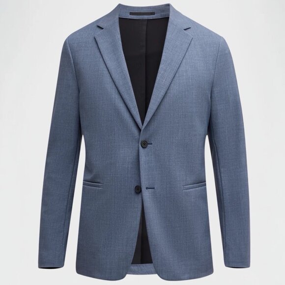 Theory Clinton Blazer Men’s 38 Precision Ponte Performance Fabric Dusty Blue